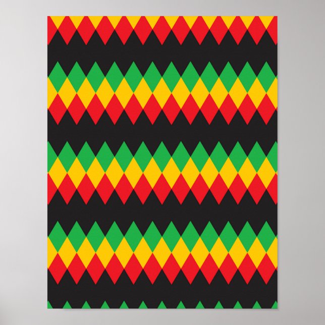 Poster Motif Rasta Diamond (Devant)
