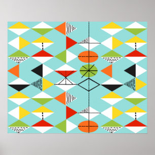 Poster Motif Retro Harlequin
