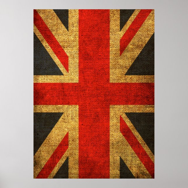 Poster Motif Rustic Antique Union Jack (Devant)