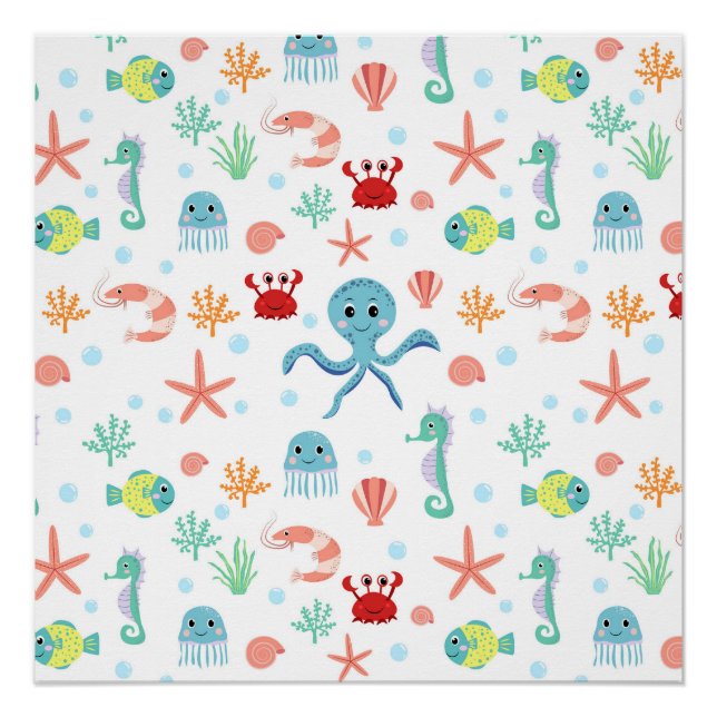 Poster Motif Sea World (Devant)