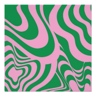 Poster Motif Super Y2K rétro-tordu coloré
