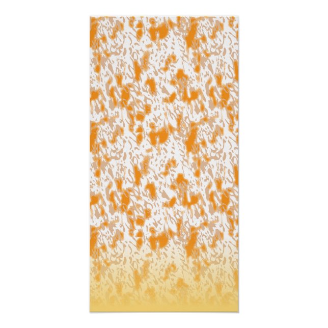 Poster Motif textile avec orange et gol vibrants (Devant)