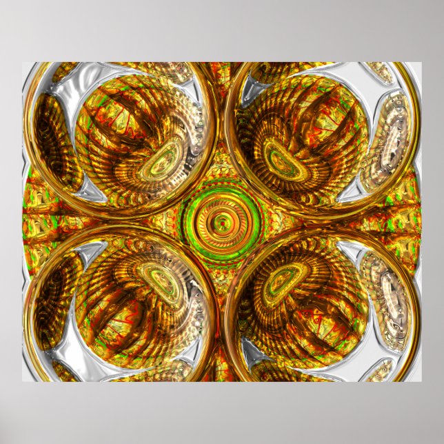 Poster Motifs Abstraits 2 (Devant)