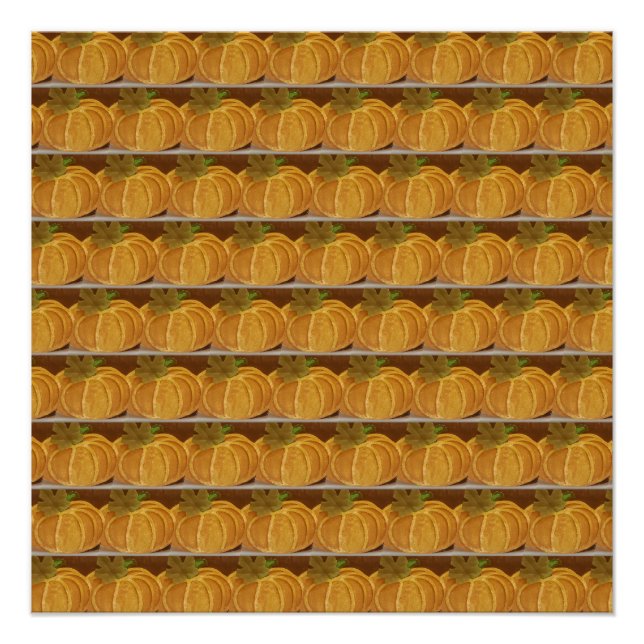 Poster Motifs Citrouilles peints (Devant)