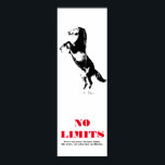 Poster Motivation Cheval Sans Limites Pop Art Noir Blanc<br><div class="desc">Citation sur l'affiche : Ne jamais dire jamais,  parce que les limites,  comme les peurs,  sont souvent juste une illusion.</div>