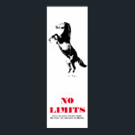Poster Motivation Cheval Sans Limites Pop Art Noir Blanc<br><div class="desc">Citation sur l'affiche : Ne jamais dire jamais,  parce que les limites,  comme les peurs,  sont souvent juste une illusion.</div>
