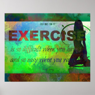 Poster Motivation de l'exercice en silhouette