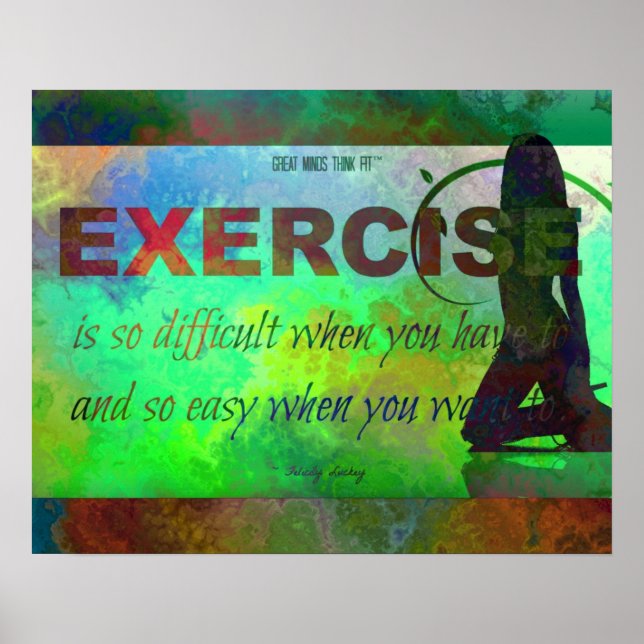 Poster Motivation de l'exercice en silhouette (Devant)
