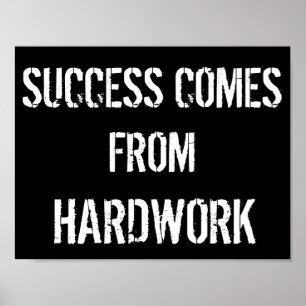 Poster Motivation noir et blanc