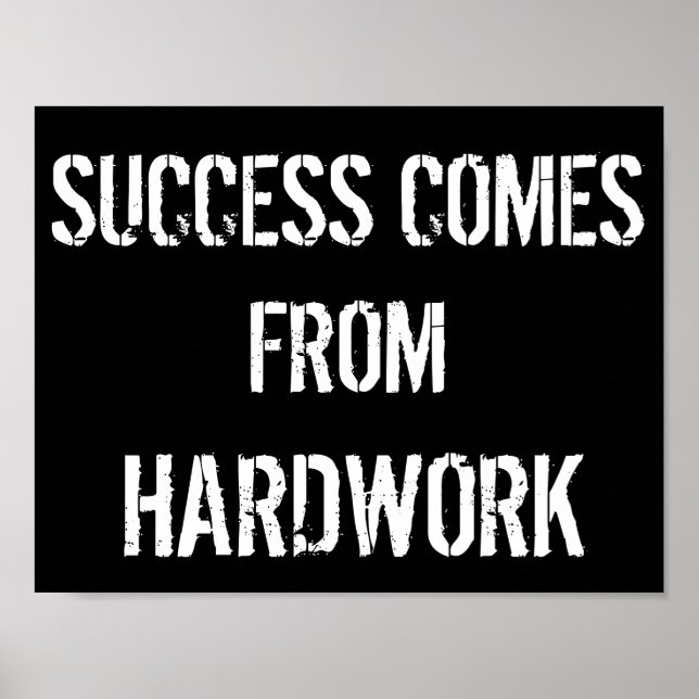 Poster Motivation noir et blanc (Devant)