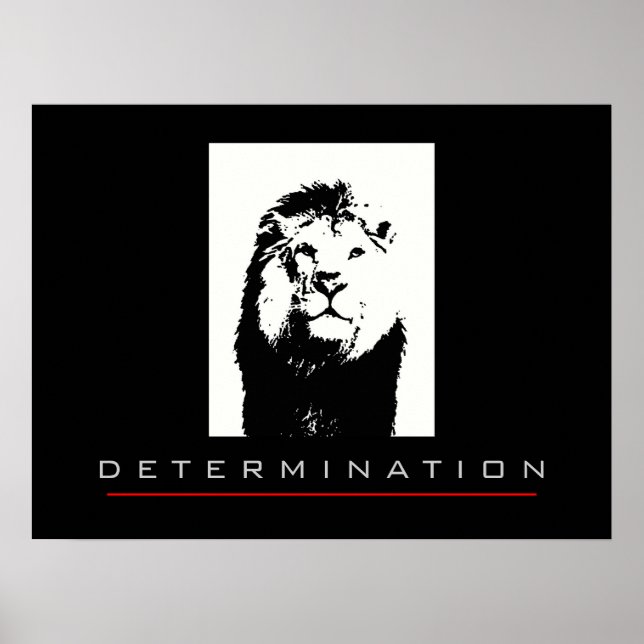 Poster Motivation Pop Art Lion Imprimer (Devant)