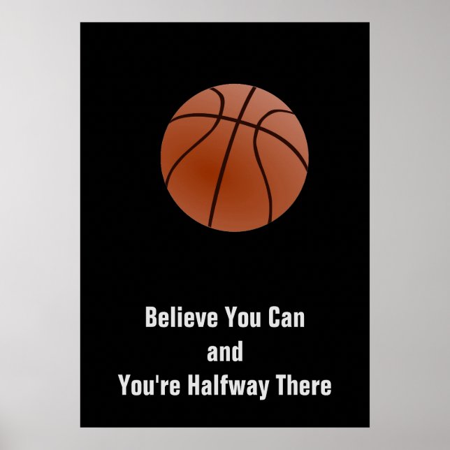 Poster Motivation Quote Basketball (Devant)