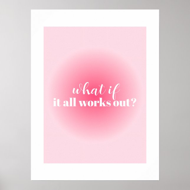 Poster Motivation rose simple (Devant)
