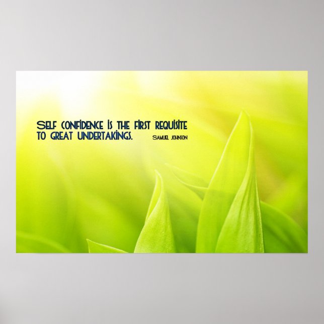 Poster Motivational Citation Auto-Confiance Imprim (Devant)