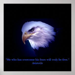 Poster Motivational Courage Eagle Eyes Imprimer