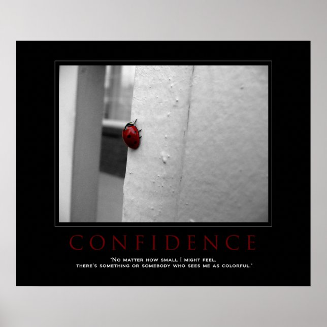 Poster Motivational Ladybug "Confiance" (Devant)