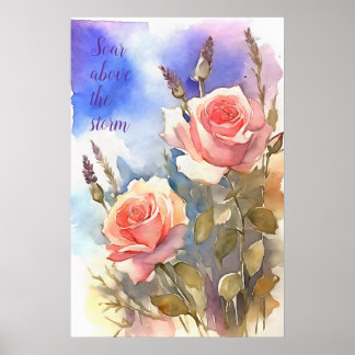 Poster Motivational Watercolor Wall Art 100
