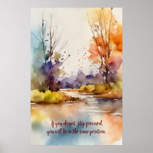Poster Motivationnel Aquarelle murale Art 37 (Devant)