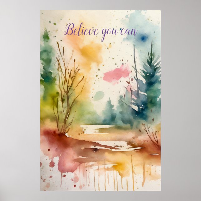 Poster Motivationnel Aquarelle murale Art 39 (Devant)