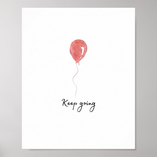 Poster Motivationnel - Art Aquarelle Minimaliste (Devant)