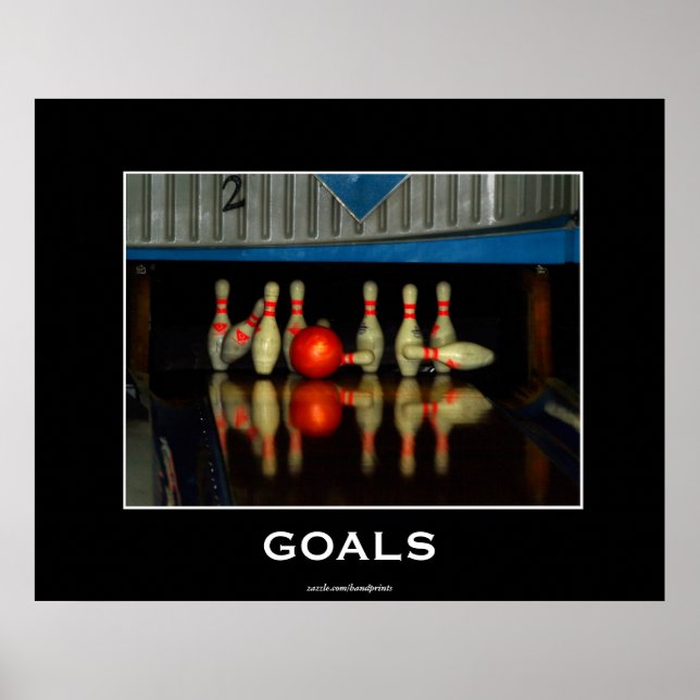 Poster motivationnel de Bowling Pins (Devant)
