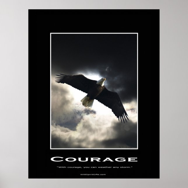 Poster Motivationnel de l'aigle chauve (Devant)