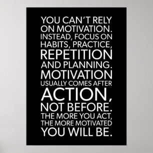 Poster motivationnel de réussite et de gymnase