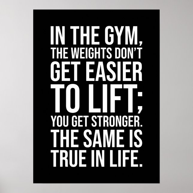 Poster motivationnel de réussite et de gymnase (Devant)