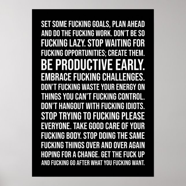 Poster motivationnel de réussite et de gymnase (Devant)