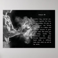 Poster motivationnel de réussite et de gymnase