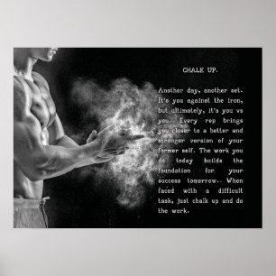 Poster motivationnel de réussite et de gymnase