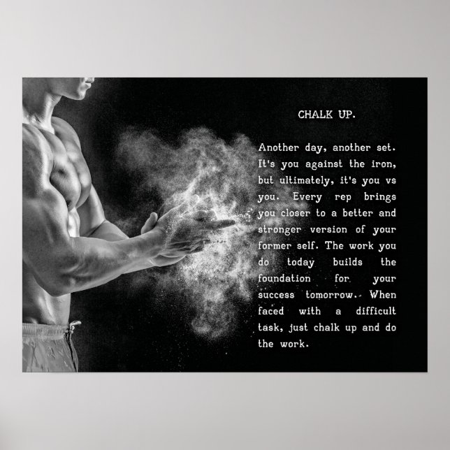 Poster motivationnel de réussite et de gymnase (Devant)