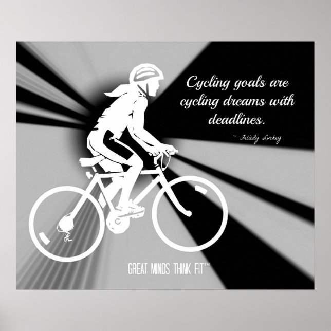 Poster Motivationnel des buts et rêves de cyclisme (Devant)