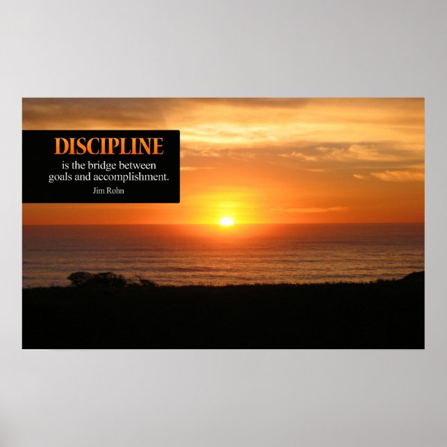 Poster Motivationnel Discipline Imprimer (Devant)