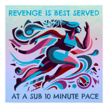 Poster Motivationnel du coureur de la venge