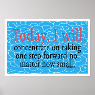 Poster motivationnel d'un pas en avant