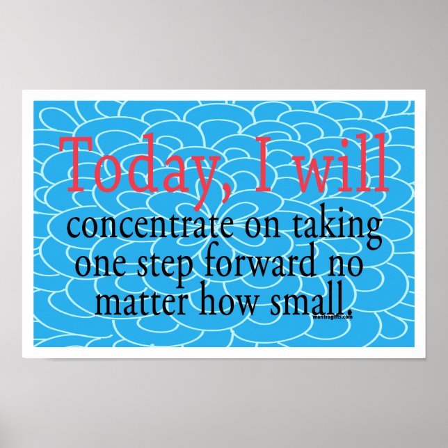 Poster motivationnel d'un pas en avant (Devant)