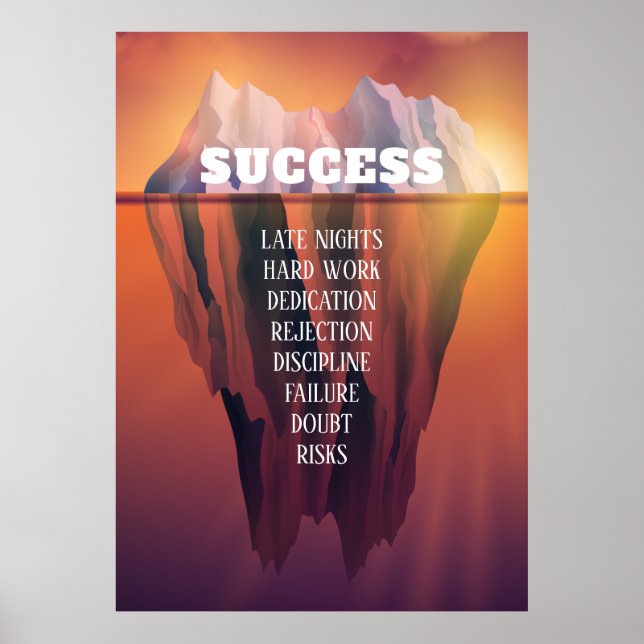 Poster Motivationnel Iceberg Personnalisé (Devant)
