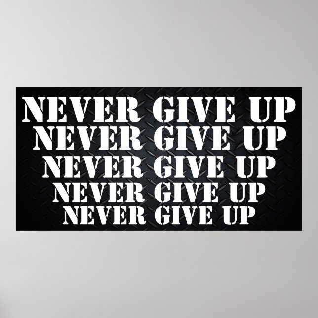 Poster Motivationnel Ne Jamais Abandonner (Devant)