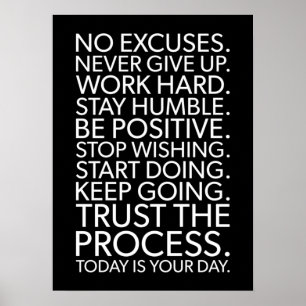 Poster motivationnel sur la réussite et la gym