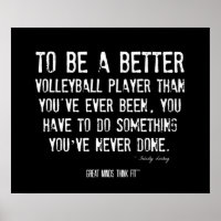 Poster Motivationnel Volleyball 007 - Grunge