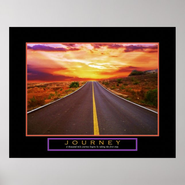 Poster motivationnel "Voyage" 22"x28" (Devant)