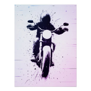 Poster Moto à cheval