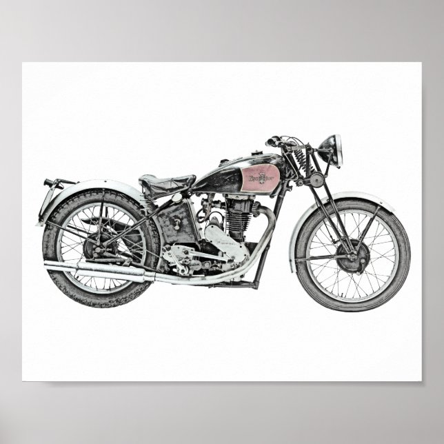Poster Moto Excelsior Warrior 1938 (Devant)