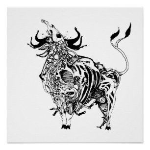Poster Moto-Ferdinand. (Motorcycle Bull)