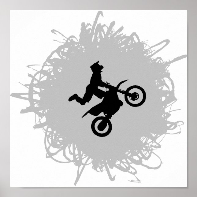 Poster Motocross Scribble Style (Devant)