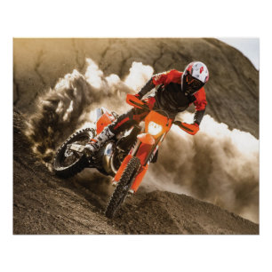 Poster Motocycliste de Motocross