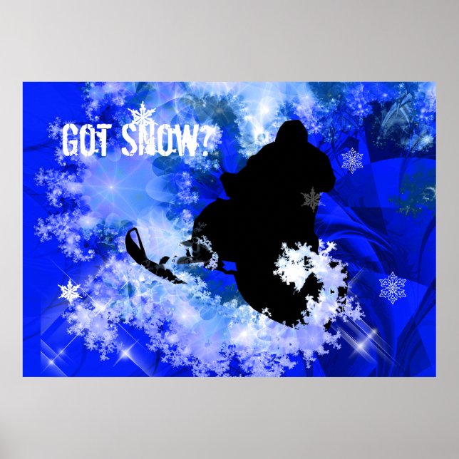 Poster Motoneige en Avalanche (Devant)
