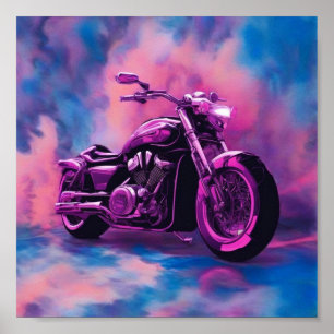Poster Motorbike, couleurs Abstraites