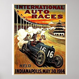 POSTER : MOTORSPORT INDIANAPOLIS 1914